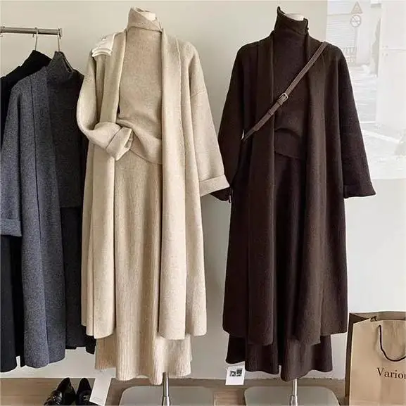 Winter Clothing Sale - Three Piece Sets Women Long Sweater