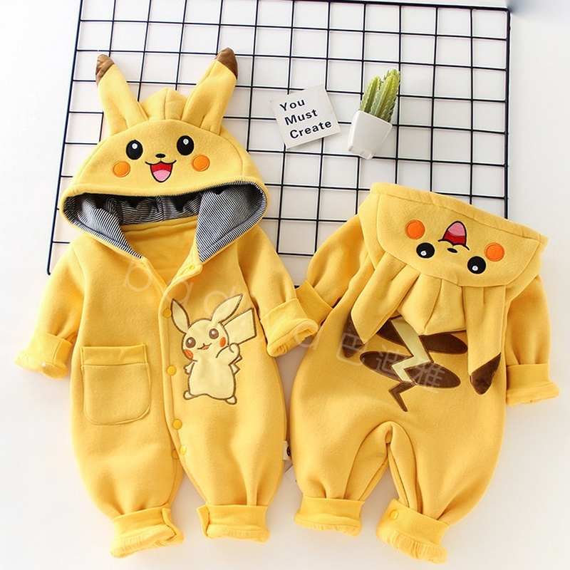 Winter Clothing Gear - Cartoon Pocket Monsters Baby Pyjamsa Newborn