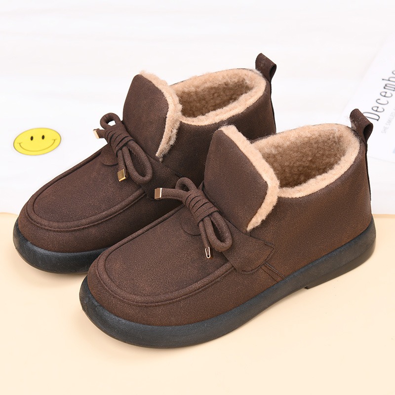 Snow Boot Fur Lined - Women Bow‑knot Ankle Snow Boots Winter