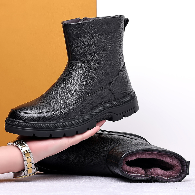 Mens High Top Leather Snow Boo - Snow Boot Fur Lined review and price