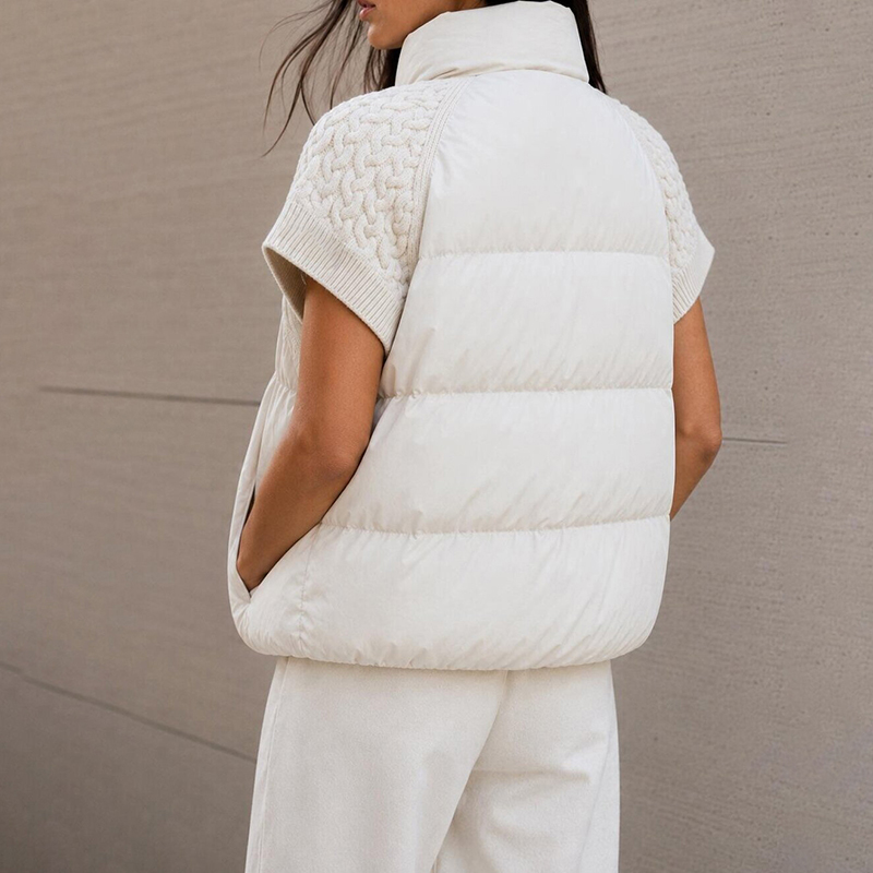 Women's Chic Cropped Puffer Ve - Padded Vest Gilet review and price