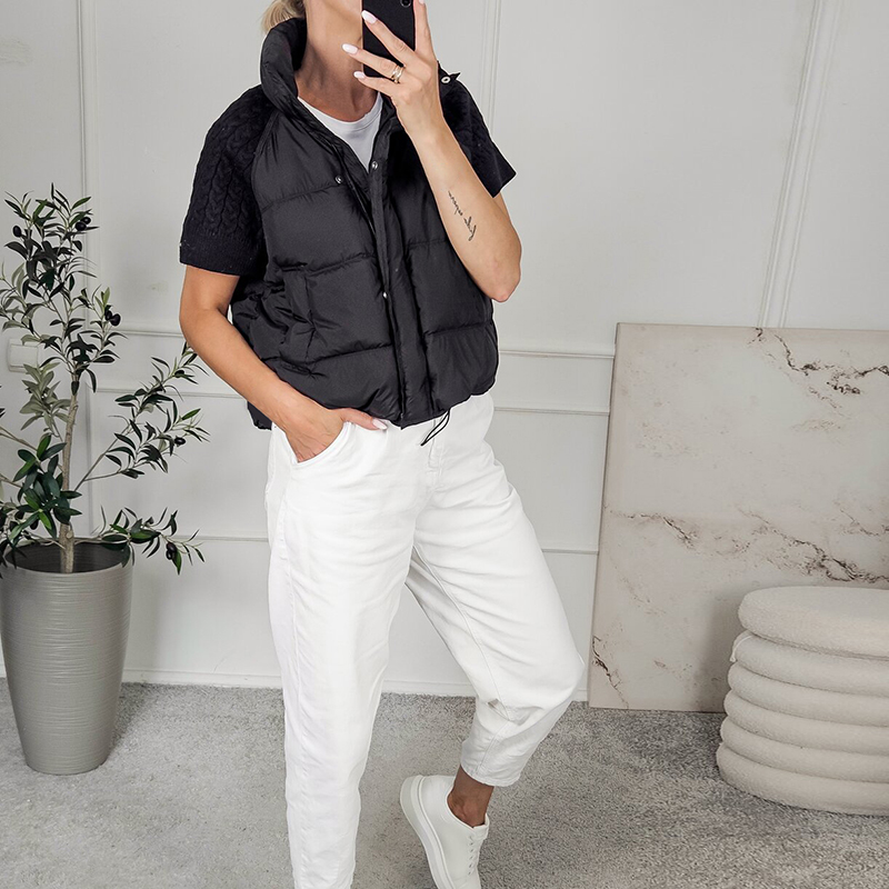 Women's Chic Cropped Puffer Ve - Padded Vest Gilet review and price