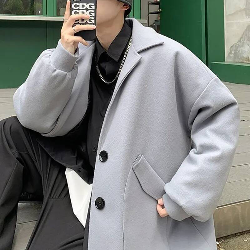 Korean Solid Color Wool Coats  - Winter Clothing Taiwan review and price