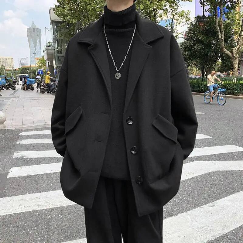 Korean Solid Color Wool Coats  - Winter Clothing Taiwan review and price