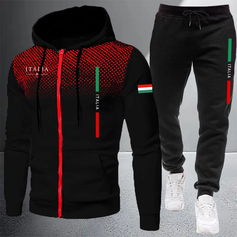 Men's Tracksuit Casual Zip Hoo - Winter Clothing Gear review and price