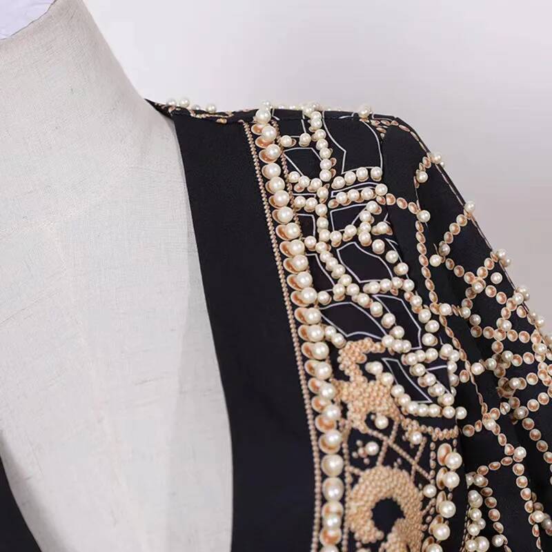 Fashion Beading V Neck Blazers - Winter Clothing Taiwan review and price