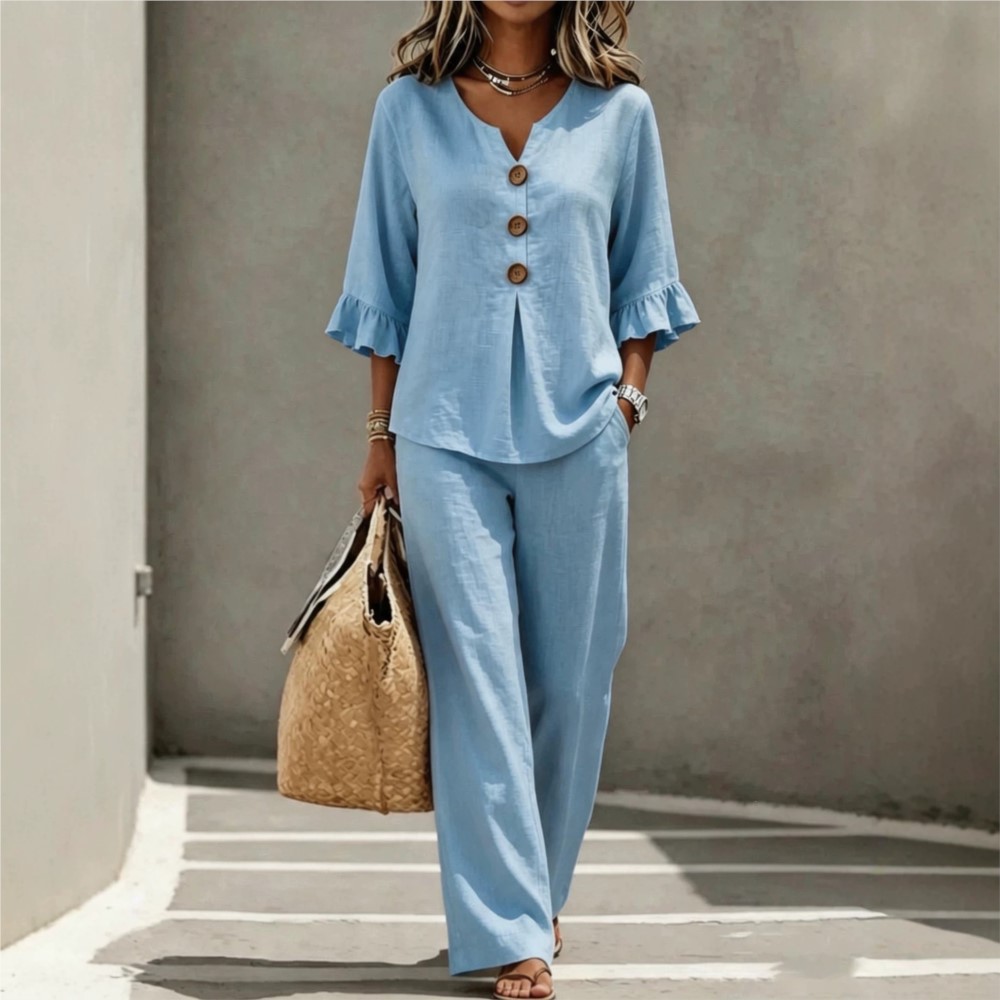 Summer New Button O Neck Lotus - Winter Clothing Sale review and price