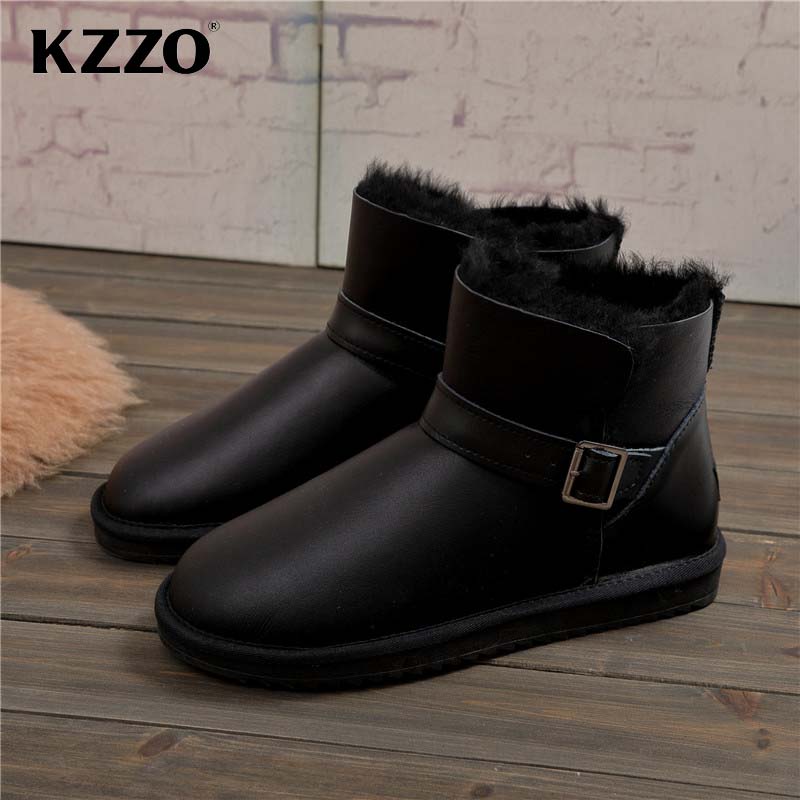 KZZO 2025 New Men Casual Real  - Snow Boot Fur Lined review and price