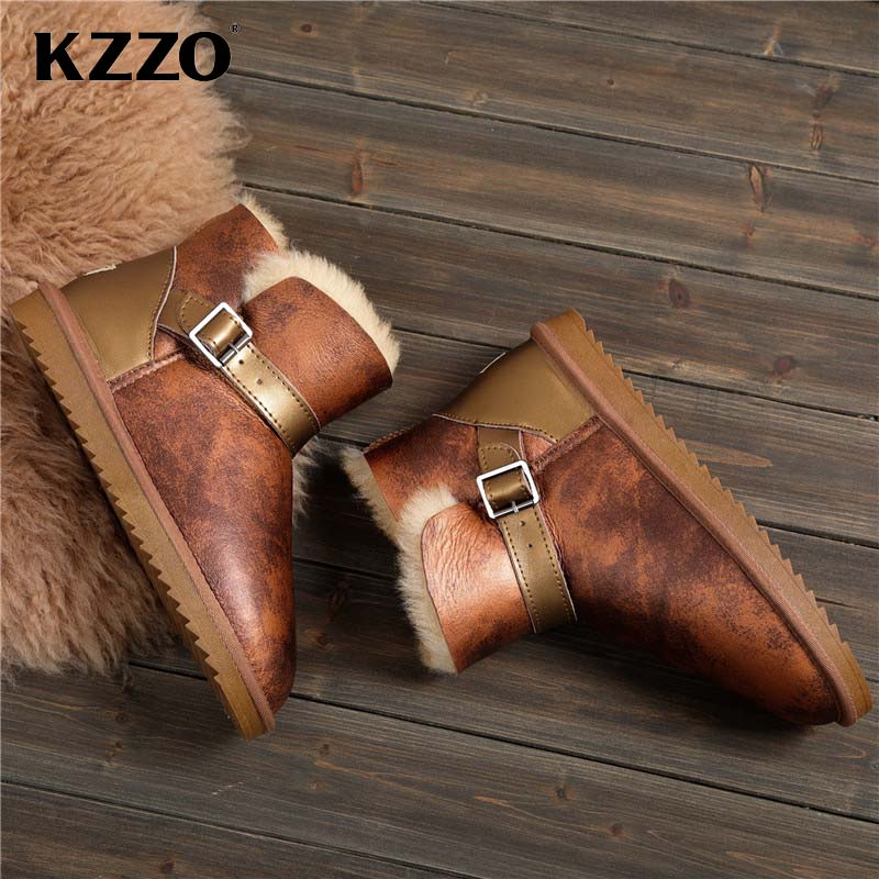KZZO 2025 New Men Casual Real  - Snow Boot Fur Lined review and price