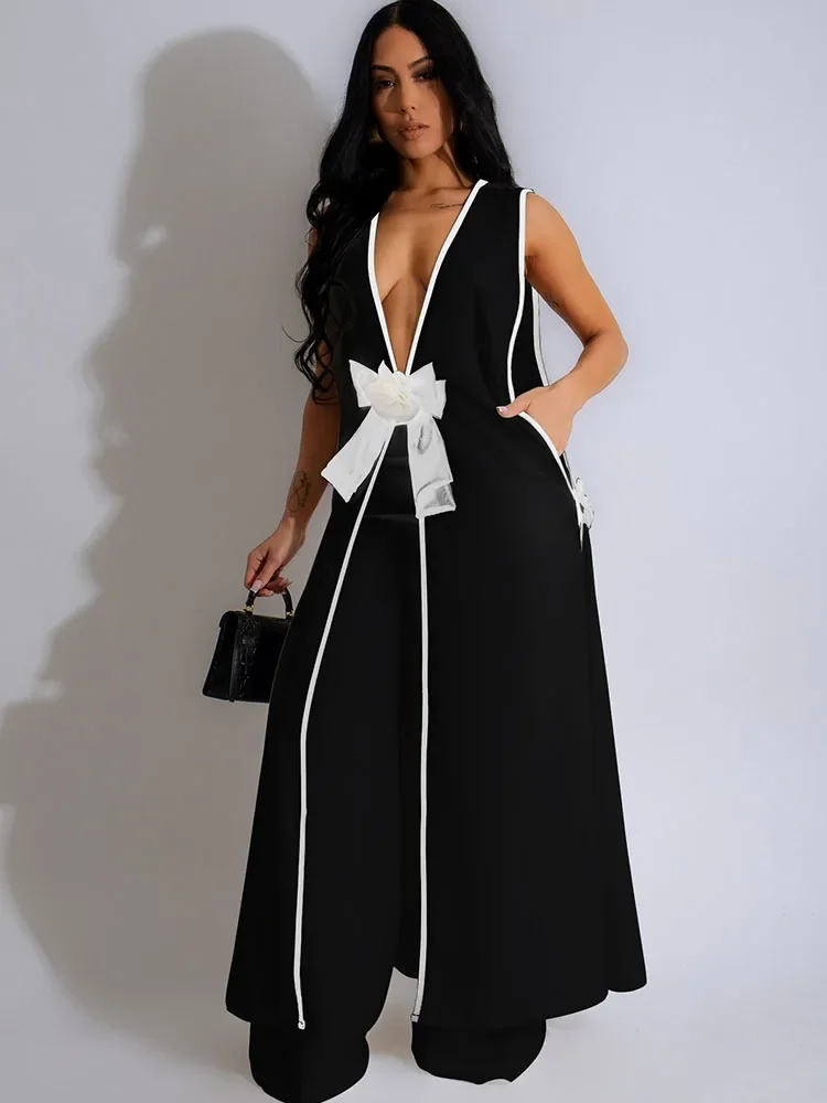 Bow Tie Appliques V-neck Sleev - Winter Clothing Sale review and price