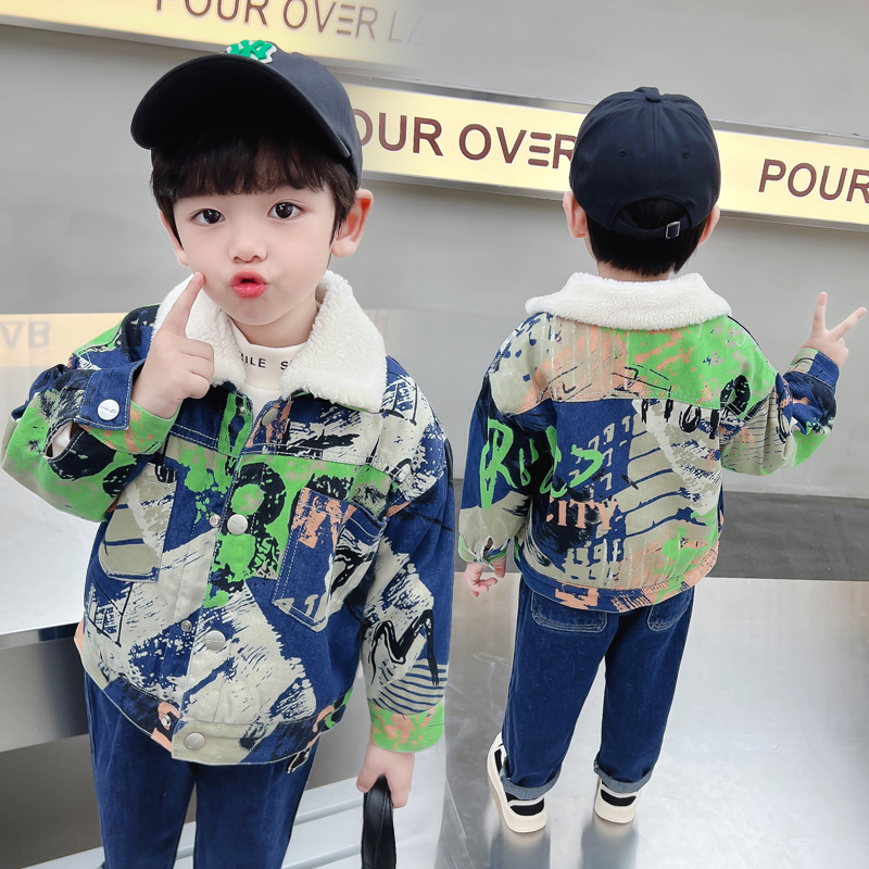 Kids Baby Warm Denim Jacket Pa - Winter Clothing Drawing For Kids review and price