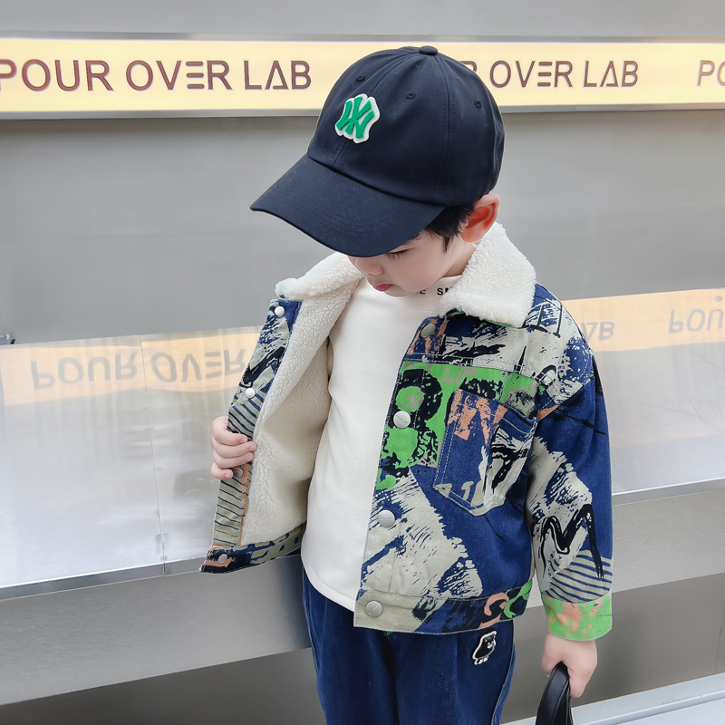 Kids Baby Warm Denim Jacket Pa - Winter Clothing Drawing For Kids review and price