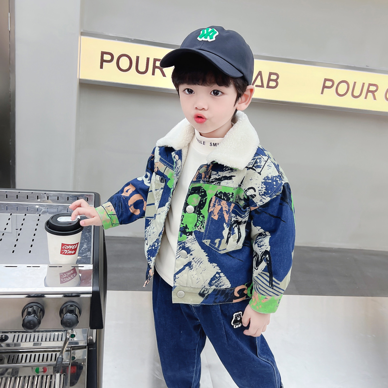 Kids Baby Warm Denim Jacket Pa - Winter Clothing Drawing For Kids review and price
