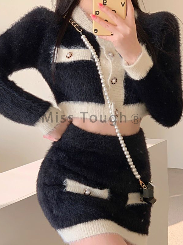 Winter Fluffy Knit 2 Piece Set - Winter Clothing Sale review and price