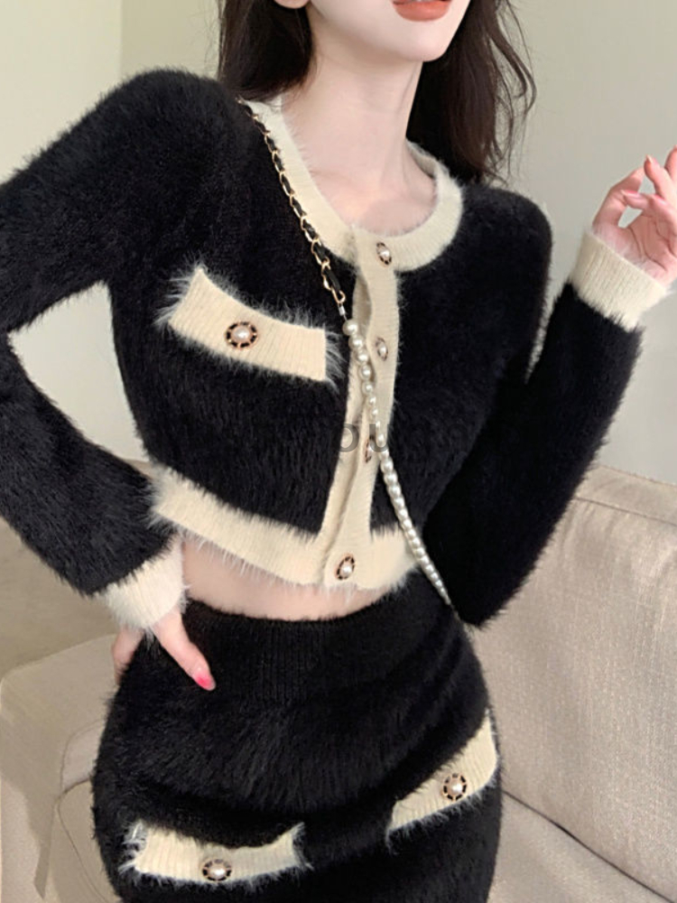 Winter Fluffy Knit 2 Piece Set - Winter Clothing Sale review and price
